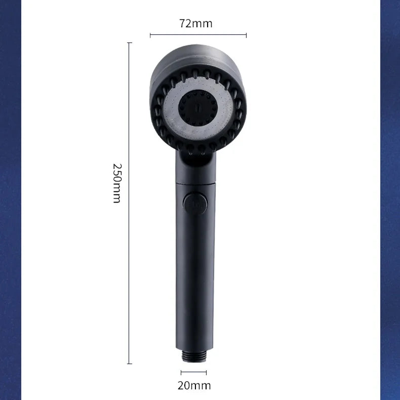 3-Mode High Pressure Filter Shower Head with Massage Brush