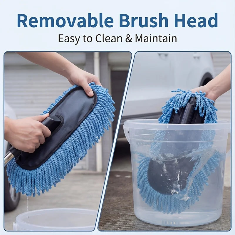 Telescopic Car Wash Brush | Extendable Handle & Soft Bristles