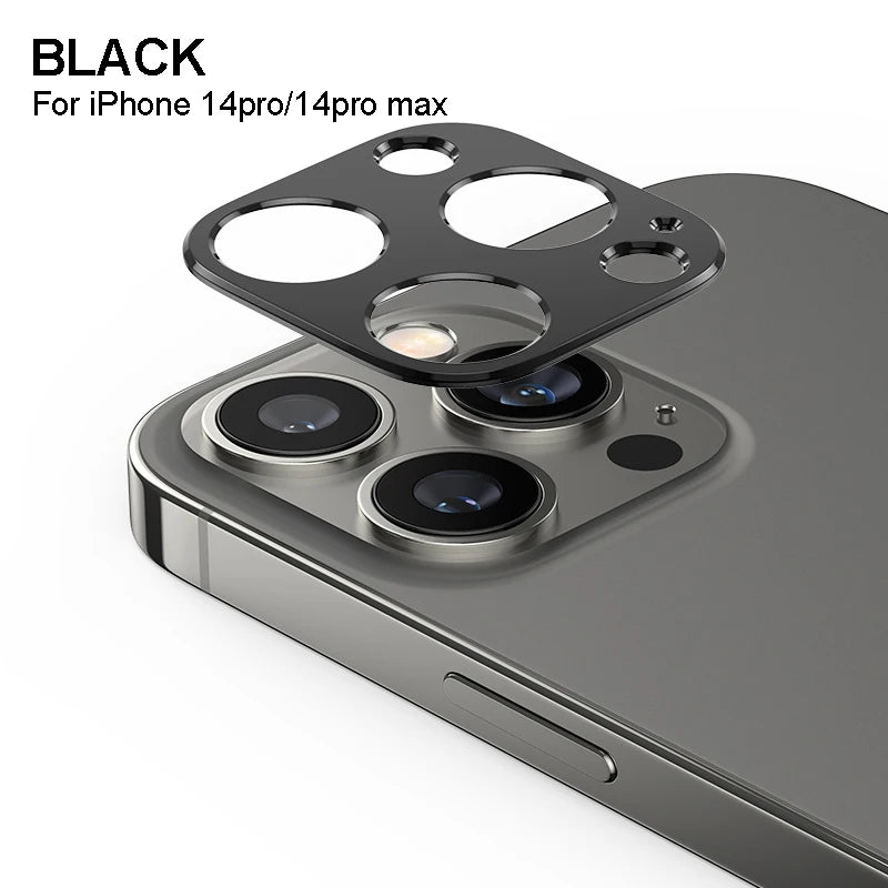 Aluminum Alloy Metal Lens Ring Accessories iPhone15 Pro Max Camera Protector iphone Accessories iphone 15 Pro Max Case Peaceful Pleasures Health and Wellness Black iPhone14Pro
