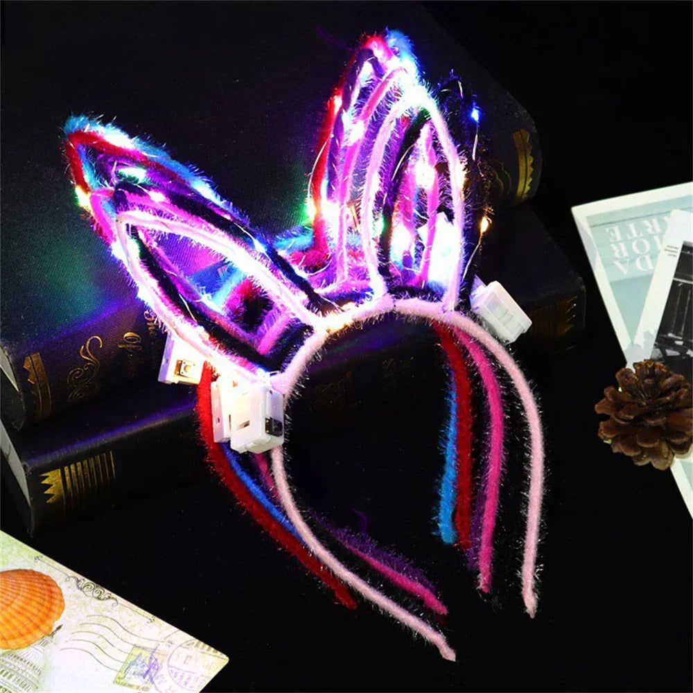 LED Christmas Feather Glow Headband – Kids Party Costume