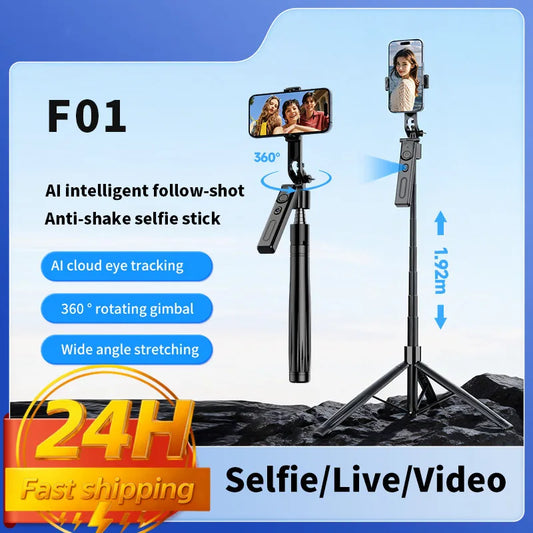 AI Smart Gimbal Tripod Selfie Stick – 360° Face Tracking Peaceful Pleasures Health and Wellness