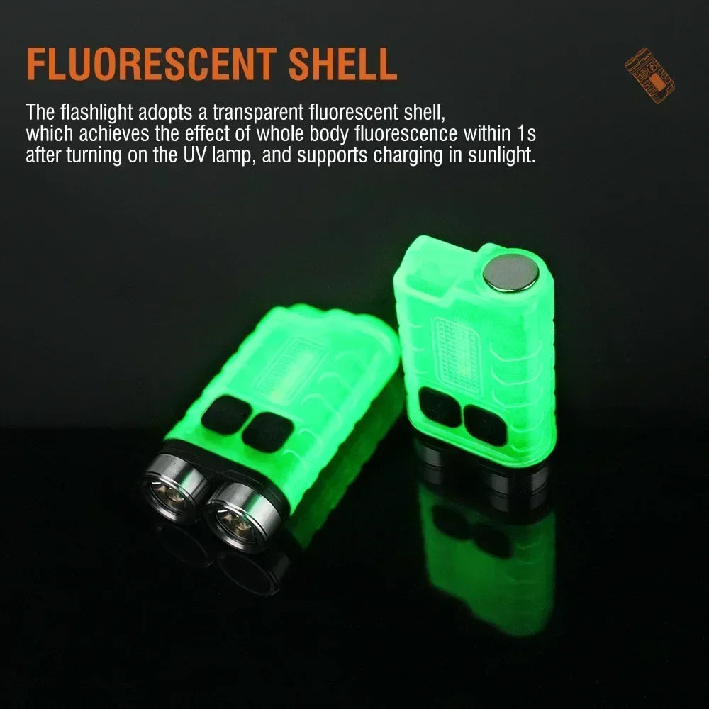 ZHIYU V3 EDC Keychain Flashlight 900 Lumens USB-C Rechargeable