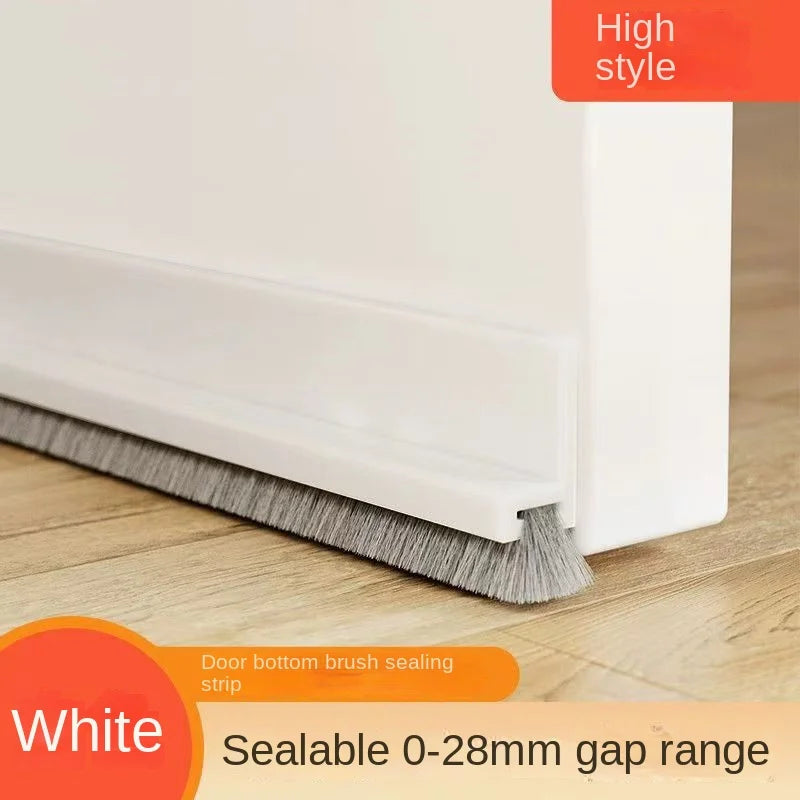 1PC 100CM Self-Adhesive Brush Door Seal Strip Insectproof Soundproof Bottom Door Stop - Durable Bottom Seal for Home Improvement Peaceful Pleasures Health and Wellness White chuan mendi 100cm 30mm