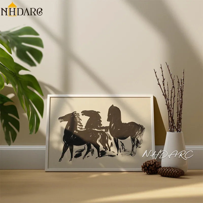 Scandinavian Minimalist Wall Art Modern Classic Vintage Wall Art Fashionable Woman Poster Print Home Bedroom Living Room Decor Peaceful Pleasures Health and Wellness