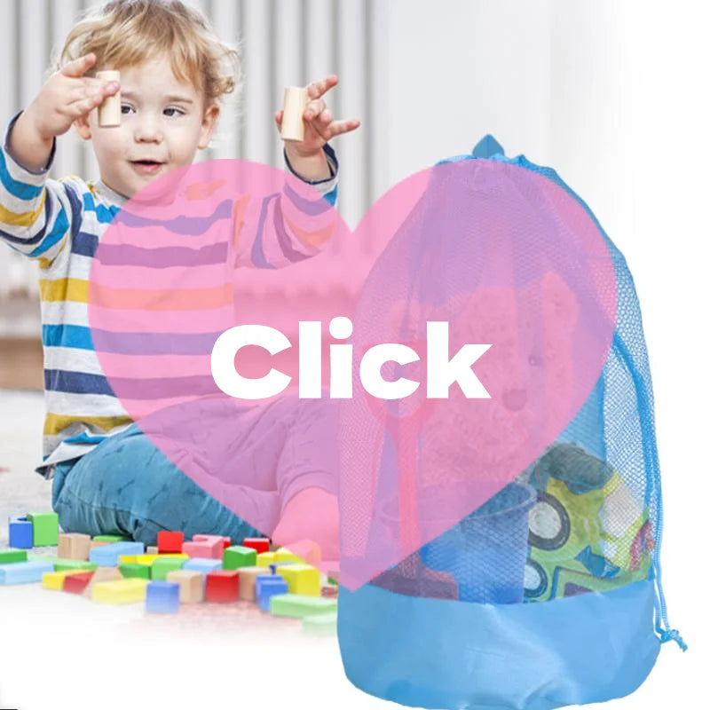 Extra-Large Sand-Resistant Drawstring Beach Bag for Kids