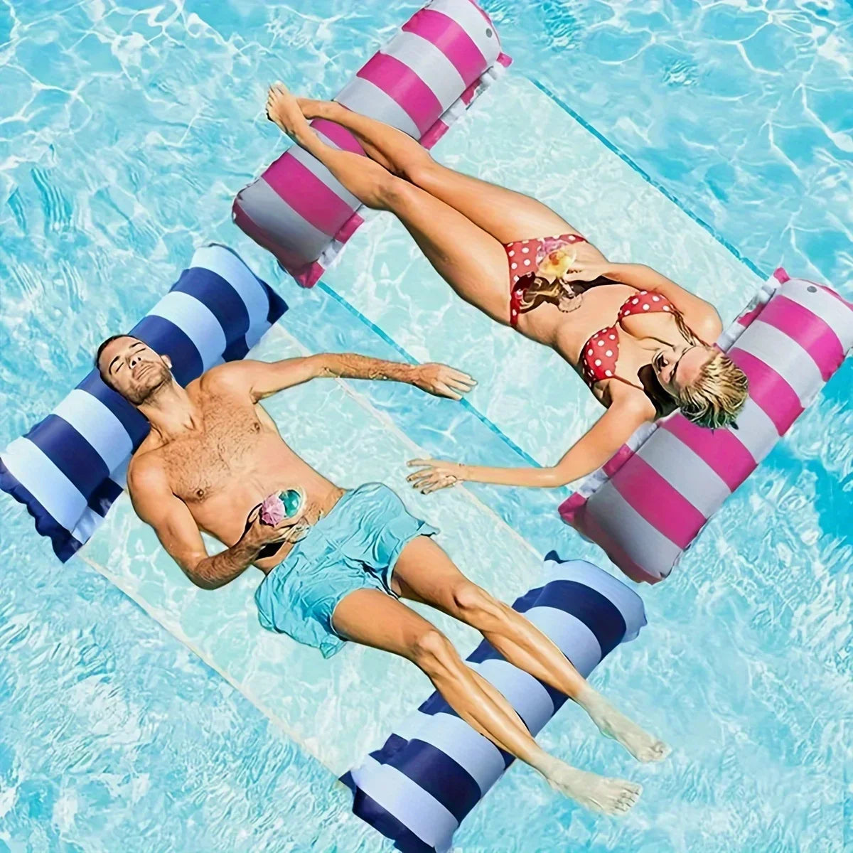 Foldable Inflatable Lounge Chair – Pool, Beach & Floating Bed