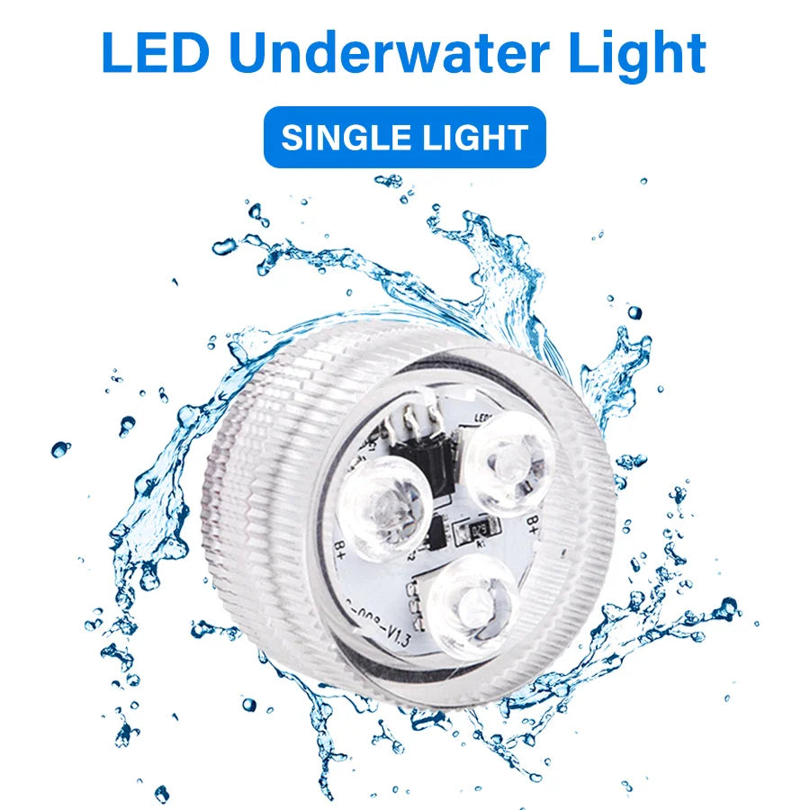 RGB LED Submersible Light with Remote – IP68 Pool & Garden Lamp