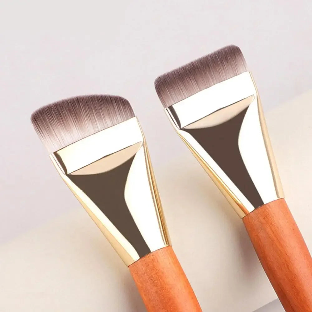 Flat Foundation Brush for Liquid makeup, Ultra Thin Face Makeup Flat Brush, Angled Makeup Brush for Blending Cream, Base Brush Peaceful Pleasures Health and Wellness