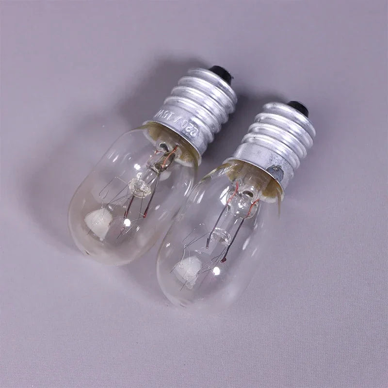 2-Pack E14 15W High-Temp Appliance Bulbs – Oven, Microwave & Fridge