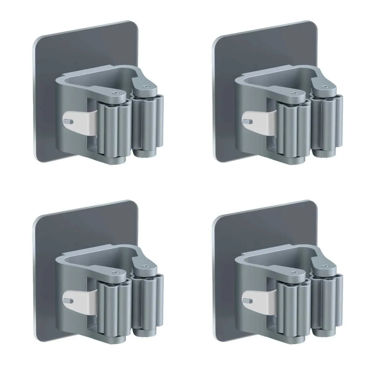 Wall-Mounted Mop & Broom Holder Hooks | 2/4 PCS Storage Rack