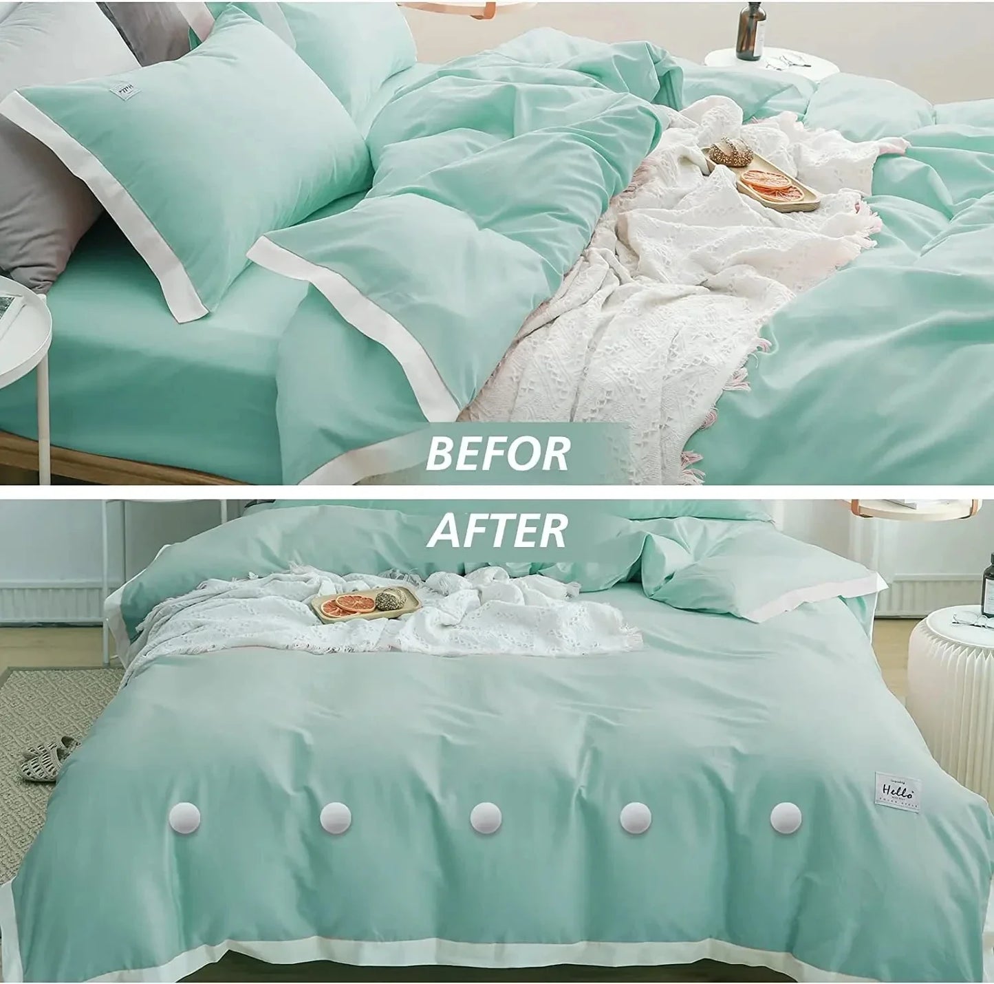 Mushroom Duvet Clips Anti-Slip Quilt Holder Buckles 4/8 Pcs