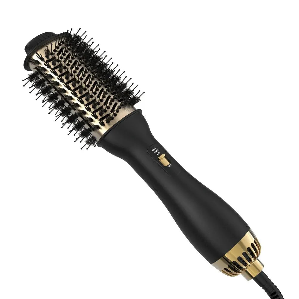 LISAPRO Elegant Black Gold Hair Blow Dryer Brush and Volumizer& One-Step Hot Air Brush 2.0 for Drying&Straightening,&Volumizing Peaceful Pleasures Health and Wellness black UK Plug