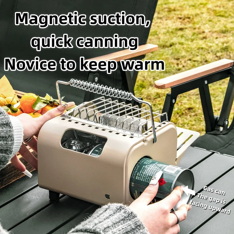 Outdoor Camping Heater Roasting Stove Gas Burners Camp Tent Hunting Heater Warming Stove Hands Warmer Camping Equipment Peaceful Pleasures Health and Wellness