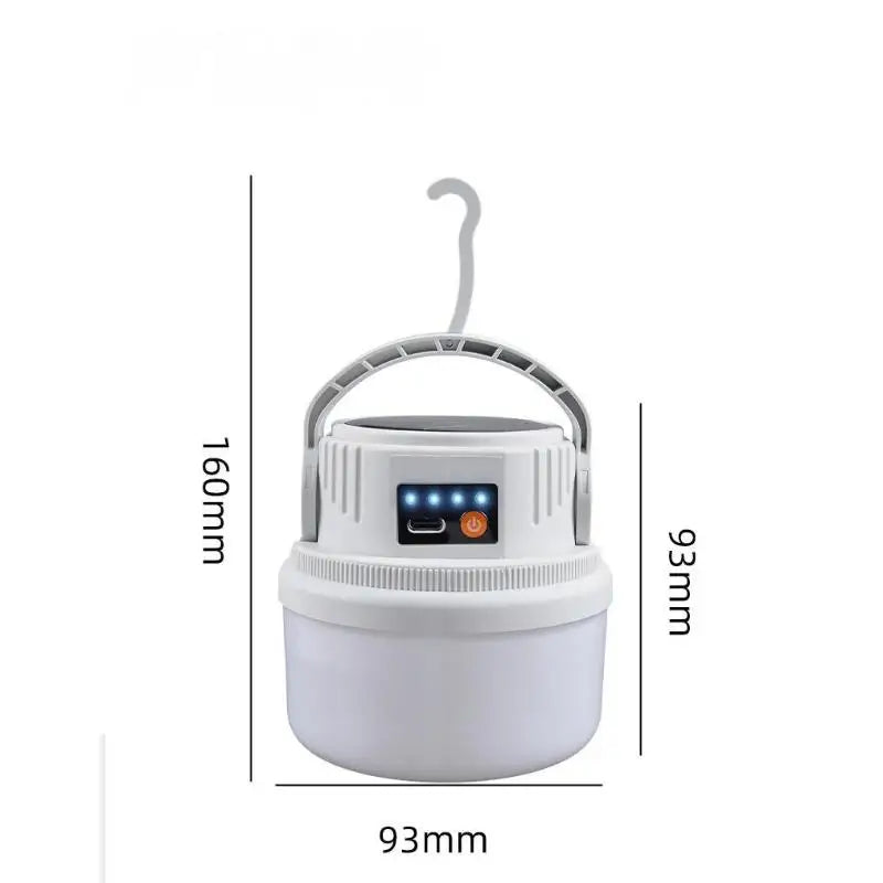 Solar Rechargeable LED Camping Lantern | 1800mAh, 6 Modes