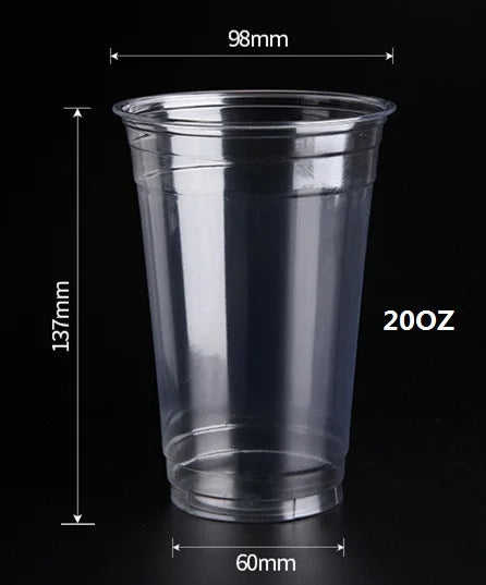 50PCS 9OZ,12OZ,16OZ,20OZ,24OZ Crystal PET Clear Plastic Cups for Party Ideal for Cold Beverages Smoothiesand Parties No Lids Peaceful Pleasures Health and Wellness 20OZ 50pcs