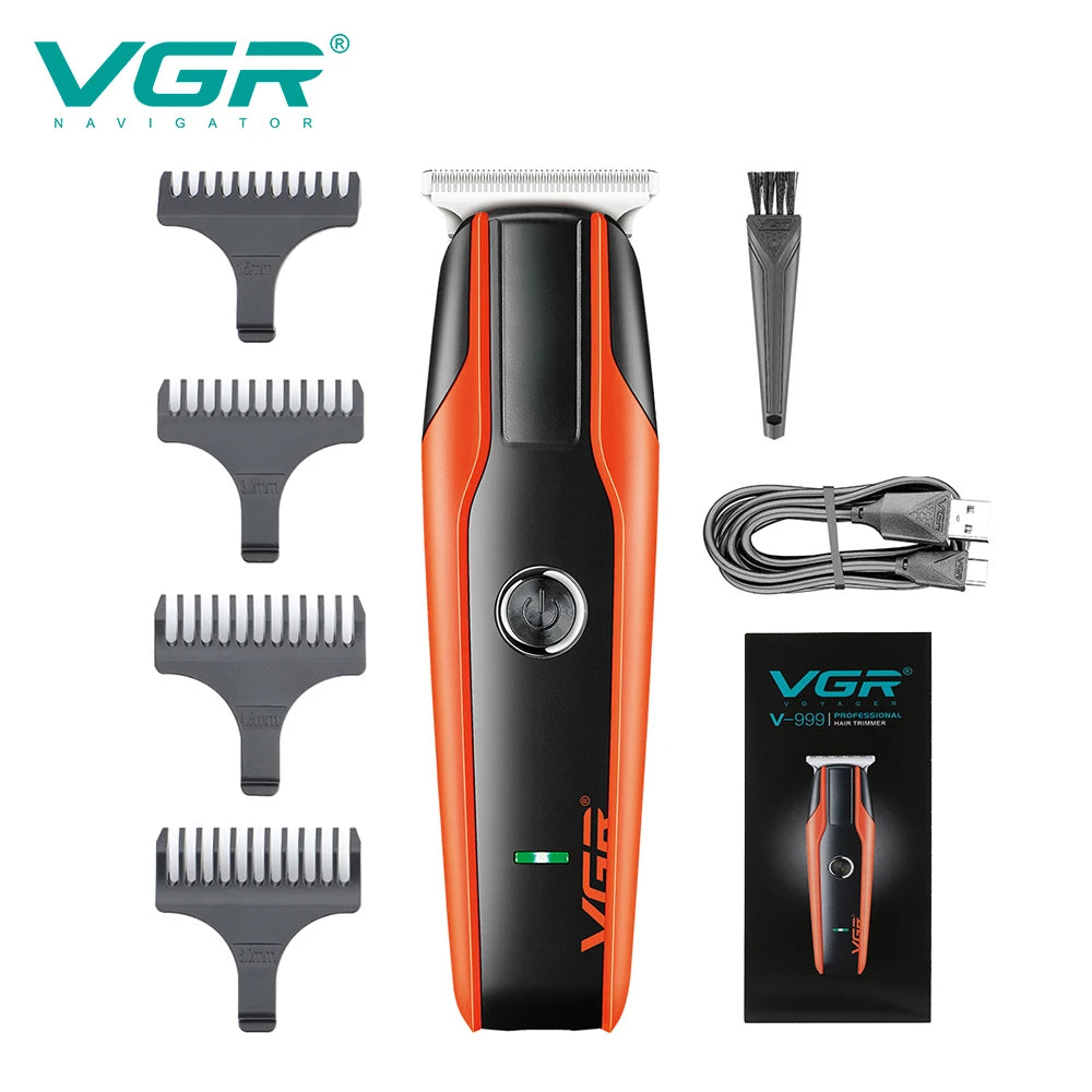 VGR 999 new electric clipper USB rechargeable oil head carving hair clipper electric pusher hair trimmer Peaceful Pleasures Health and Wellness 999 usb