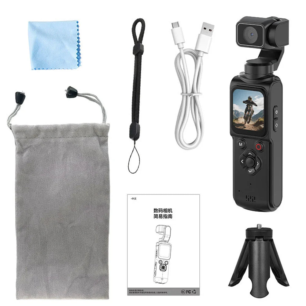4K WiFi Action Camera – 330° Rotation, Face Tracking & Touch Screen