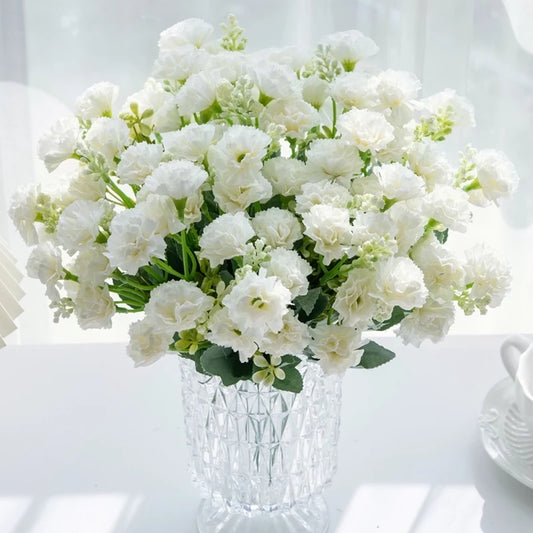 Artificial Silk Carnation Stems 15 Heads – Wedding & Home Décor Artificial Flower Stems Peaceful Pleasures Health and Wellness