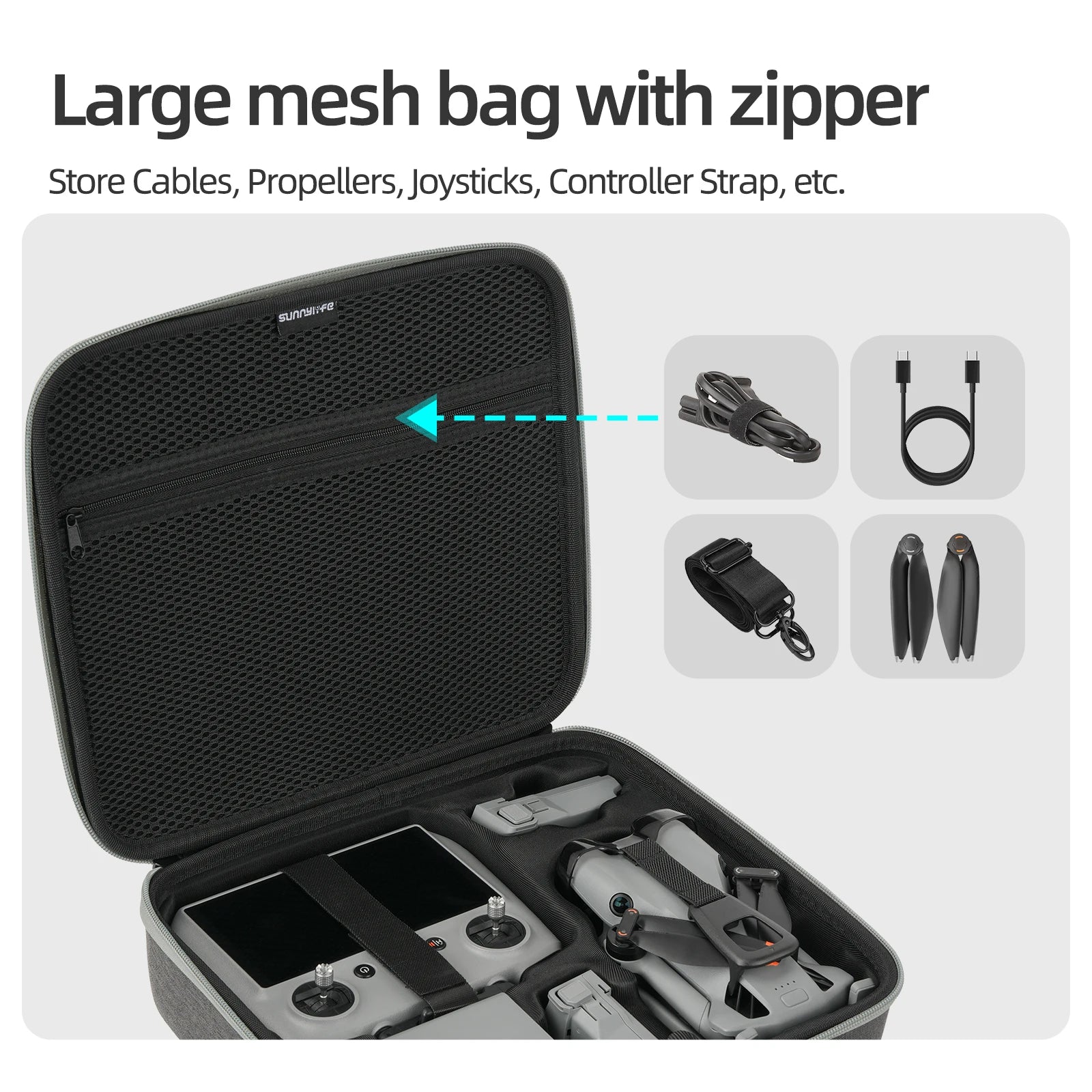 For DJI Mini 5 Pro Storage Bag Remote Control Bag Set Anti Fall Crossbody Portable Protective Box Compatible With RC2 And RCN3 Peaceful Pleasures Health and Wellness Default Title