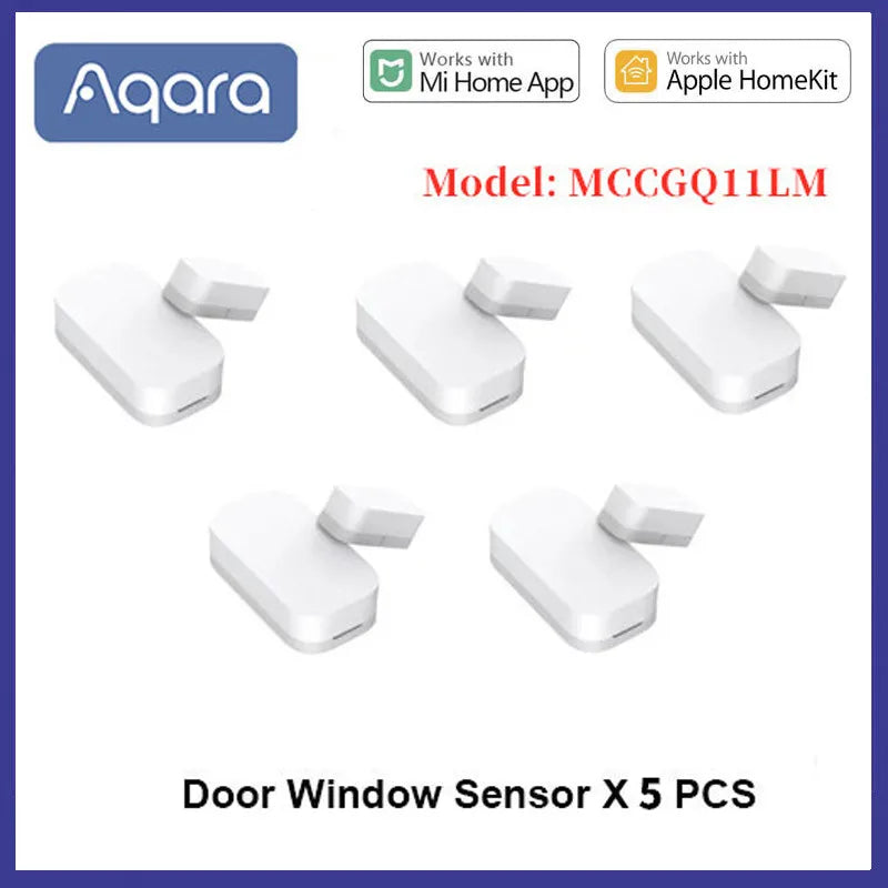 Aqara Smart Door Window Sensor Zigbee Mini Door Sensor Wireless Connection Alarm Smart Home HomeKit for Xiaomi Mijia Mi Home Peaceful Pleasures Health and Wellness 5pcs China Mainland