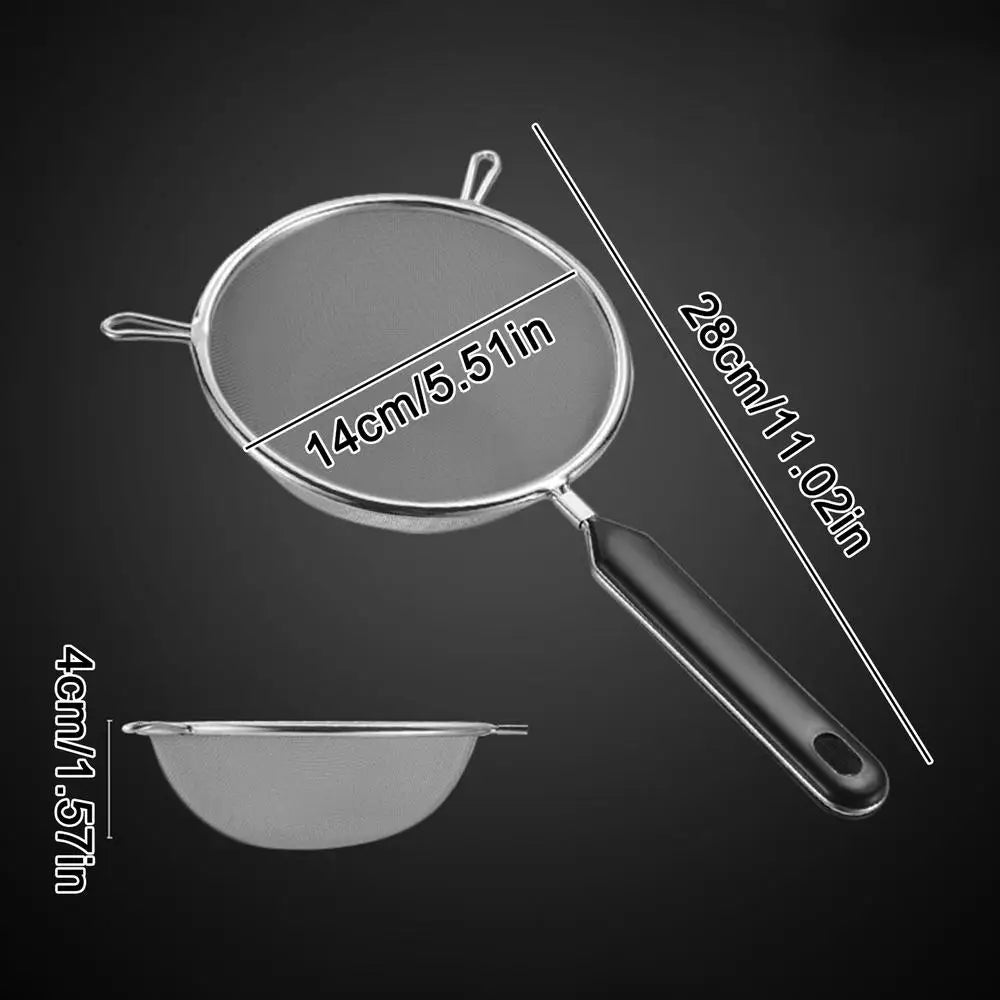 Stainless Steel Fine Mesh Kitchen Strainer & Skimmer Scoop