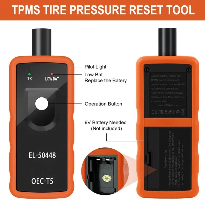 EL-50448 TPMS Tire Pressure Sensor Relearn Reset Tool Peaceful Pleasures Health and Wellness