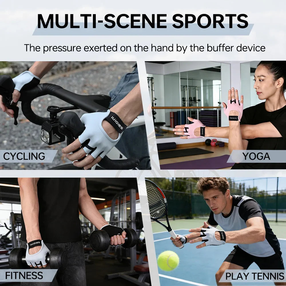 Half Finger Sports Gloves – Breathable Cycling & Gym Gloves