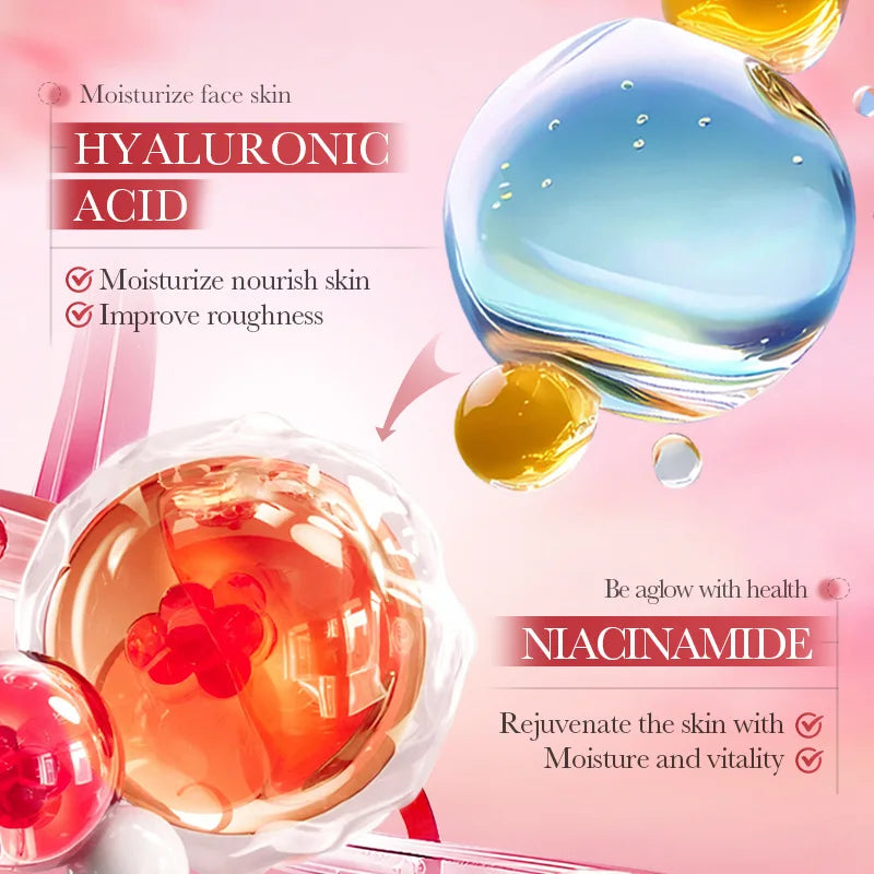 SADOER Niacinamide Peach Essence, Hydrating and Moisturizing Fruit Brightening Essence, Facial Nourishing Essence Peaceful Pleasures Health and Wellness
