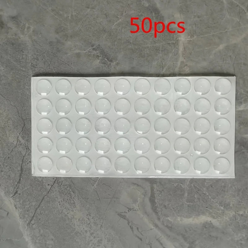 Silicone Anti-Slip Bumper Pads for Cabinets & Drawers | 50/100 Pcs