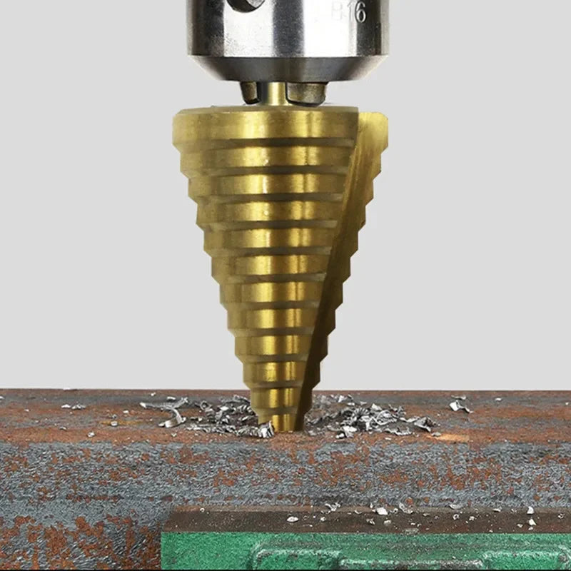 HSS Titanium Step Drill Bit 4-32/4-42mm – Wood & Metal Peaceful Pleasures Health and Wellness