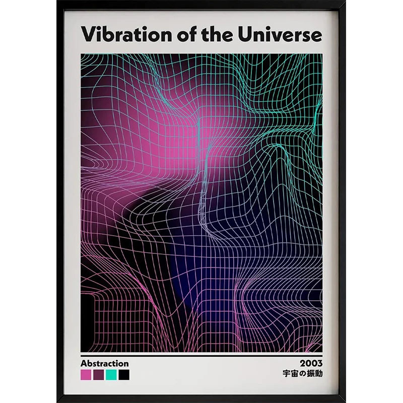 Dopamine Aesthetic Retro Abstract Canvas Wall Art Poster