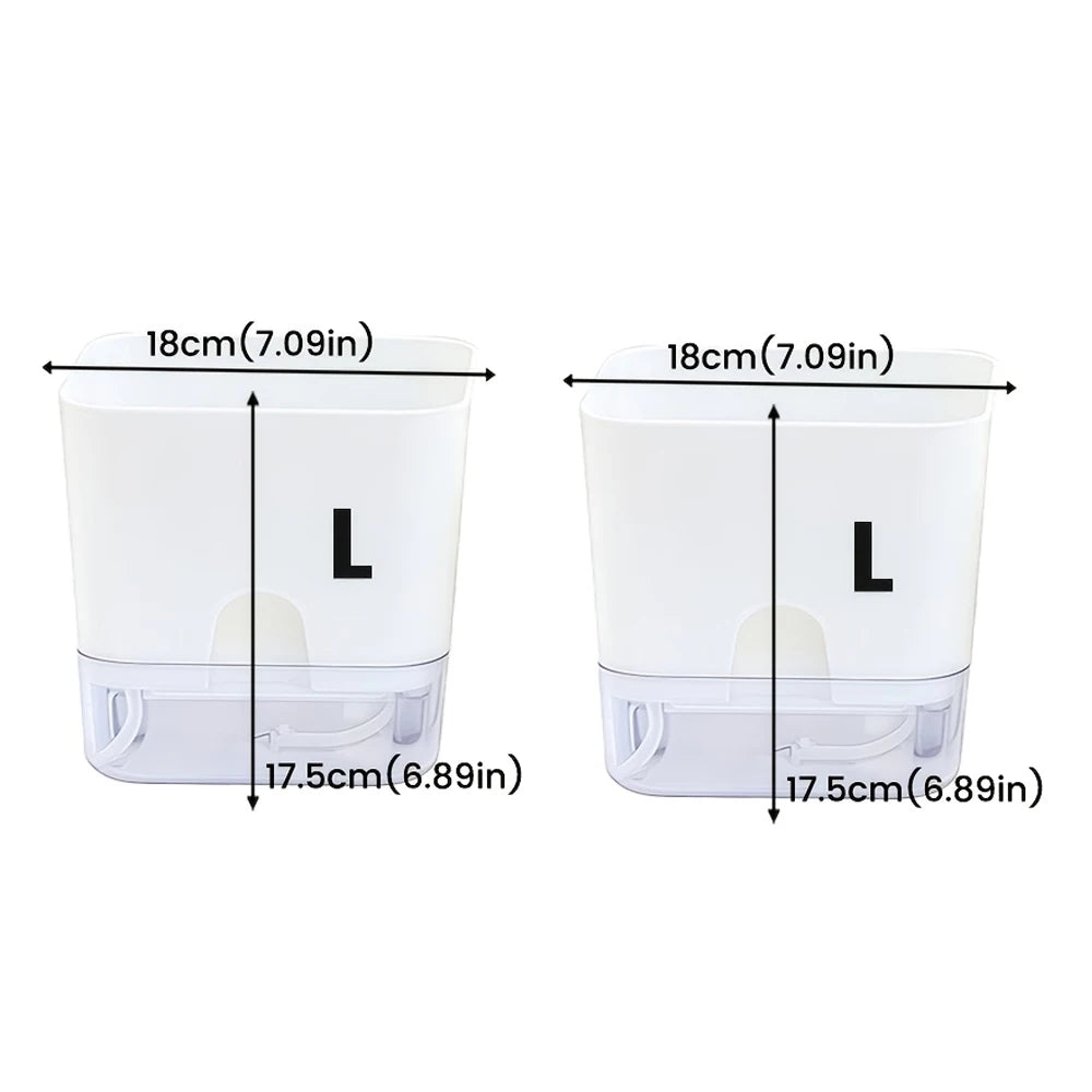 Clear Self-Watering Planter | Wicking Pot with Watering Bottle