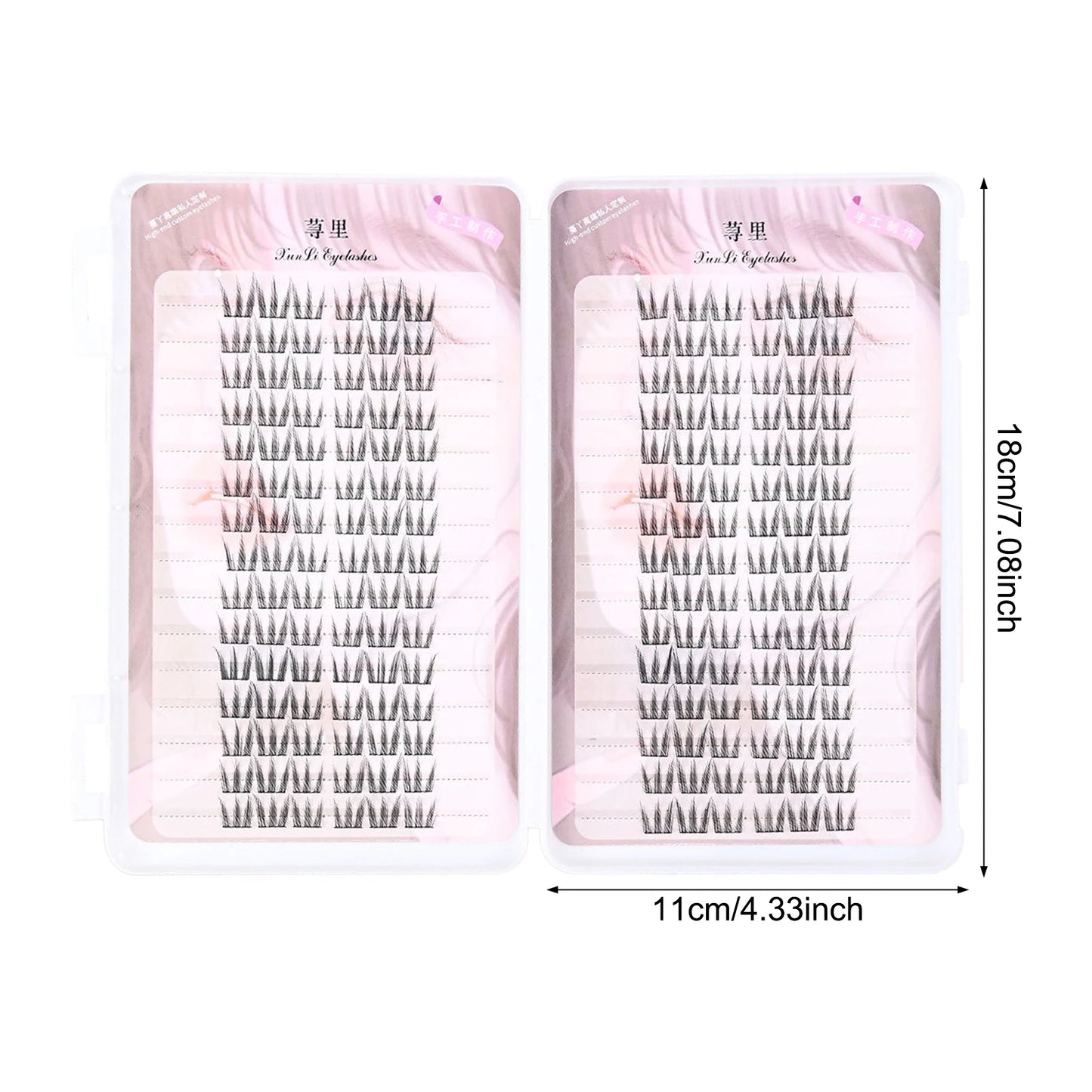 Large Capacity Manga Eyelash Book Dense False Eyelashes 8-12mm Single Cluster Fox-style Lashes Natural Volume Eyelash Extension Peaceful Pleasures Health and Wellness style 2