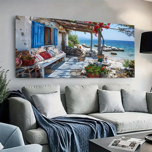 Modern Canvas Art Print, Classic Art Deco Poster for Home Office, Living Room, Bedroom, Restaurants, Indoor Wall Hanging Decor Peaceful Pleasures Health and Wellness ZLH4992 60x120cm No Frame