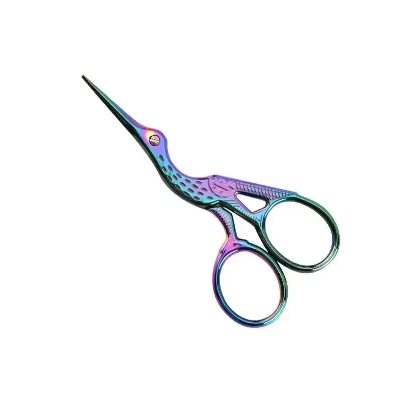 Rainbow Stork Embroidery Scissors – Sharp Stainless Steel Shears Embroidery Scissors Peaceful Pleasures Health and Wellness Colorful