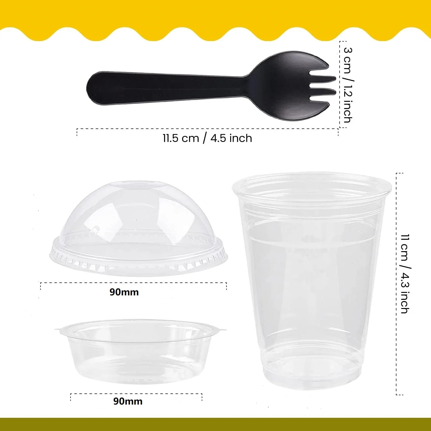 12OZ Clear Cups Disposable Party Cups Parfait Crystal for Pudding Ice Cream Cupcake Iced Coffee Smoothie Juice Soda Cocktail Peaceful Pleasures Health and Wellness