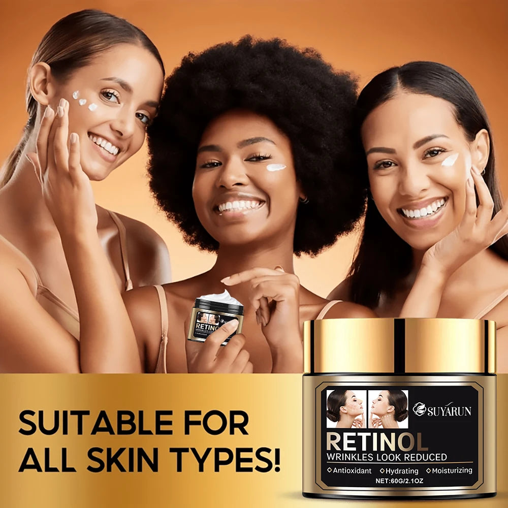 SUYARUN Premium Anti-Aging Retinol Face Cream with Hyaluronic Acid & Vitamin E – Deep Moisturizing, Wrinkle Reduction. Peaceful Pleasures Health and Wellness