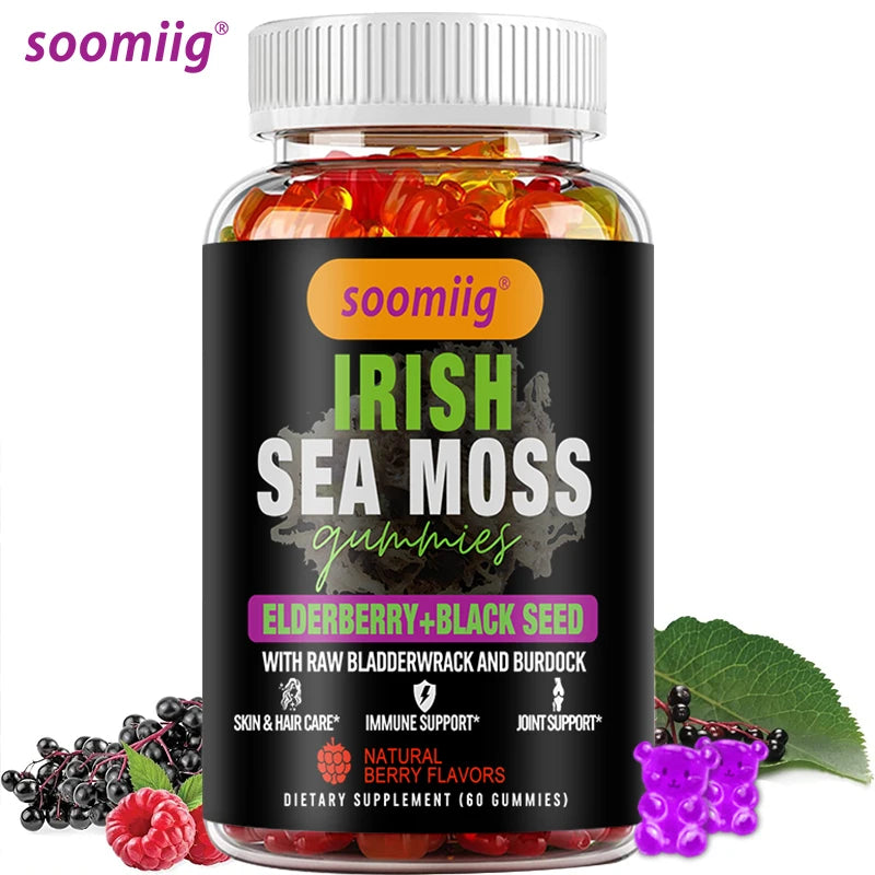 Sea Moss Gummies – Irish Sea Moss, Elderberry & Black Seed