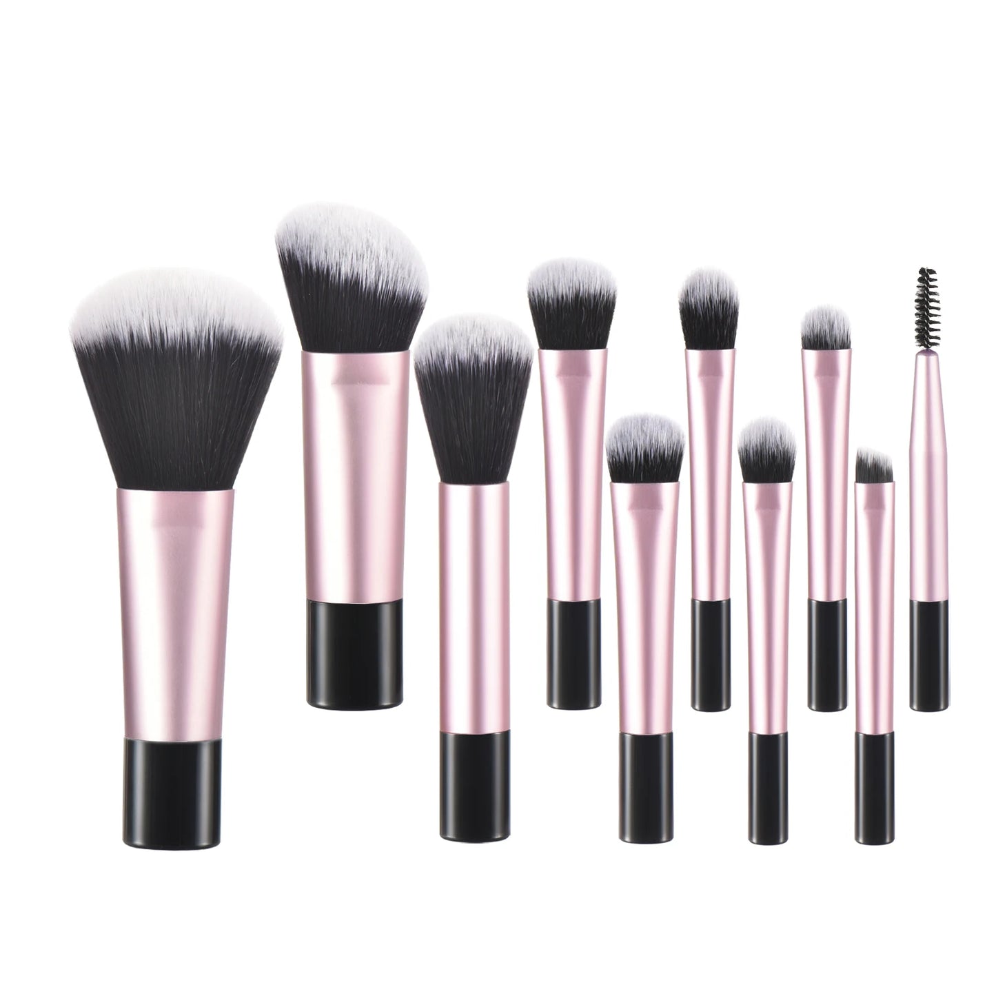 10-Piece Pink Mini Travel Makeup Brush Set | Professional Tools