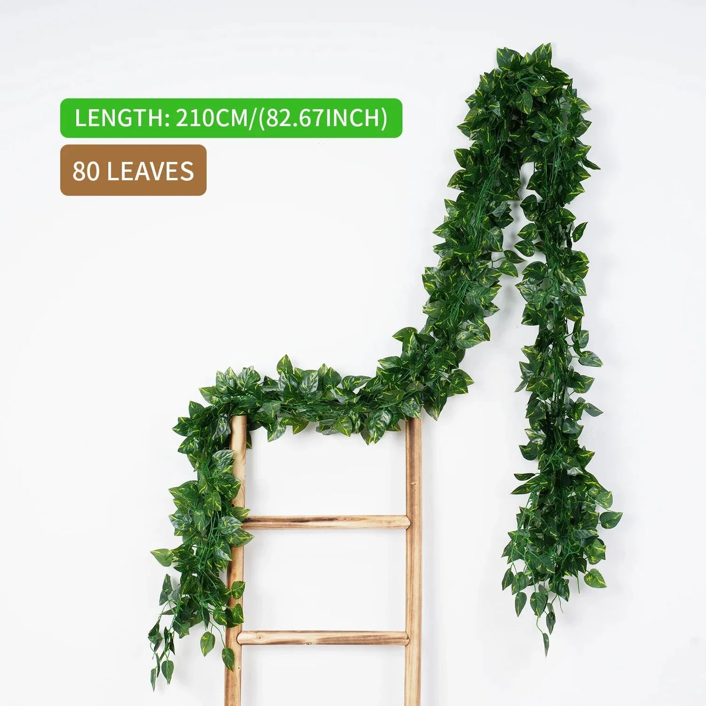 2.1M Artificial Ivy Vine Wreath | Silk Wall Hanging Decor