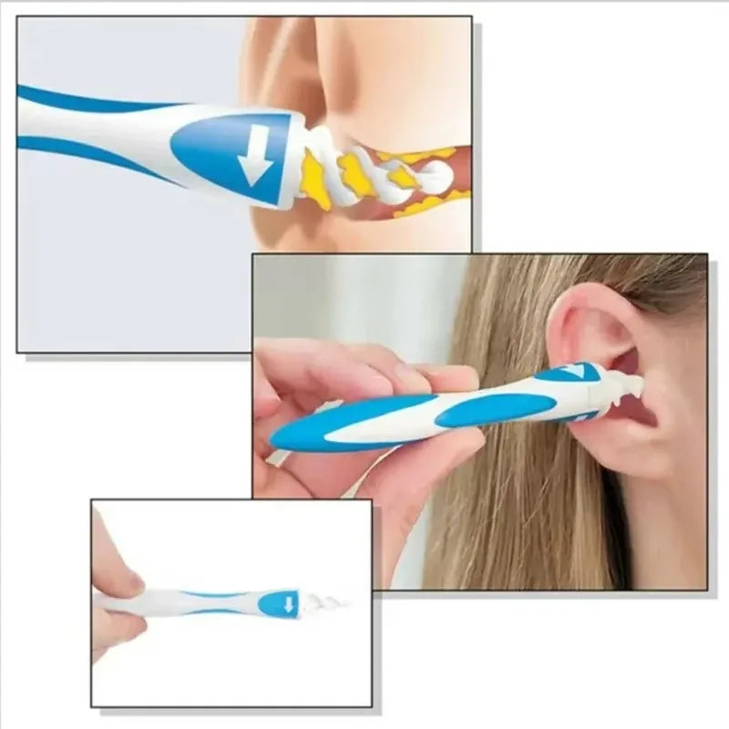Silicone Spiral Ear Wax Cleaner Kit – 16 Tips | Safe Removal