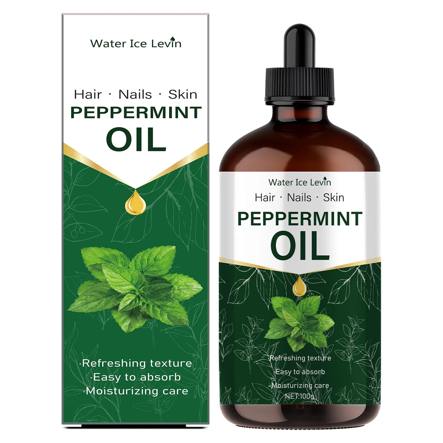 Peppermint Essential Oil 100g – Massage, Hair & Diffuser Use
