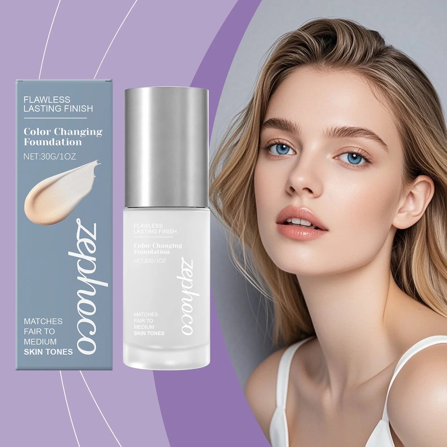 Color-Changing Hydrating Foundation – Lightweight Natural Finish