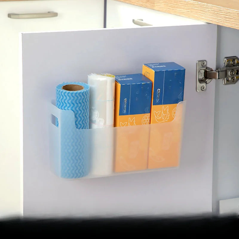 Cabinet Door Storage Box & Multi-Use Wall Organizer Rack