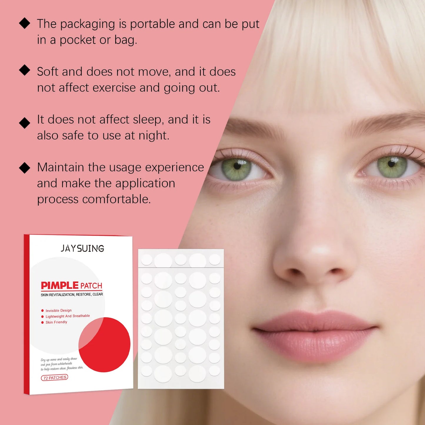 Jaysuing Acid Acne Patches Invisible Hydrocolloid Pimple Patch for Face Spot Treatment for Blemishes Zits Day Night Use Peaceful Pleasures Health and Wellness