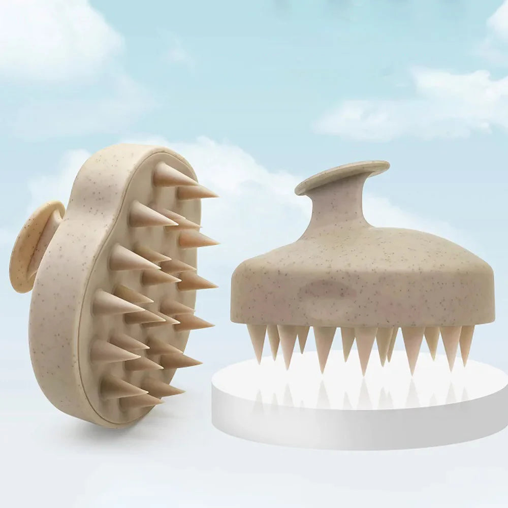 Silicone Scalp Massage Hair Wash Brush & Comb Set
