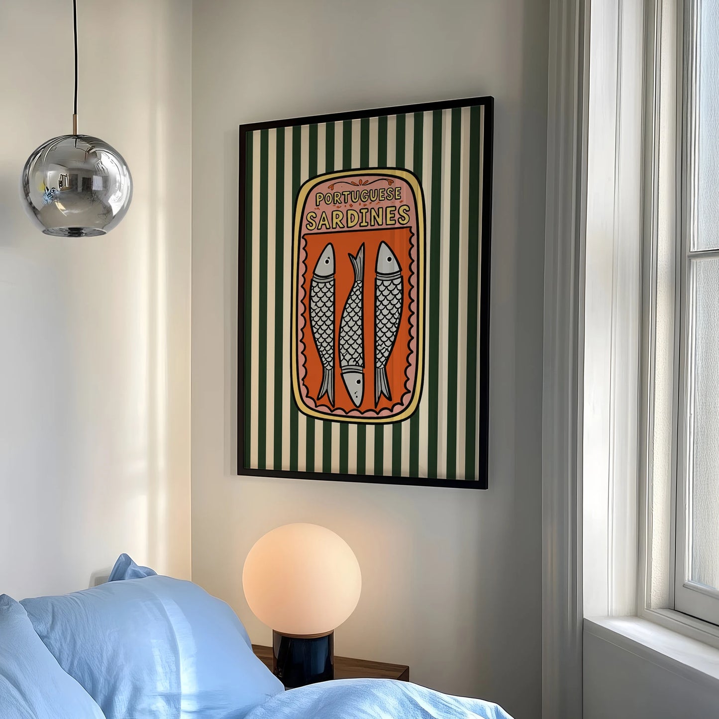 Retro Canned Sardines Canvas Wall Art Print | Home Decor