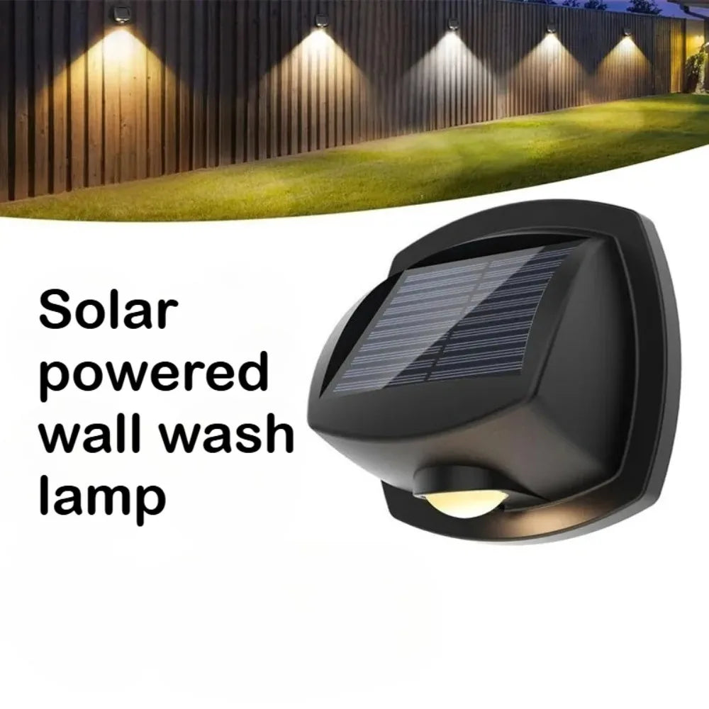 Solar RGB Fence Lights Outdoor Waterproof IP65 LED Wall Lamp