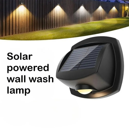 Solar RGB Fence Lights Outdoor Waterproof IP65 LED Wall Lamp