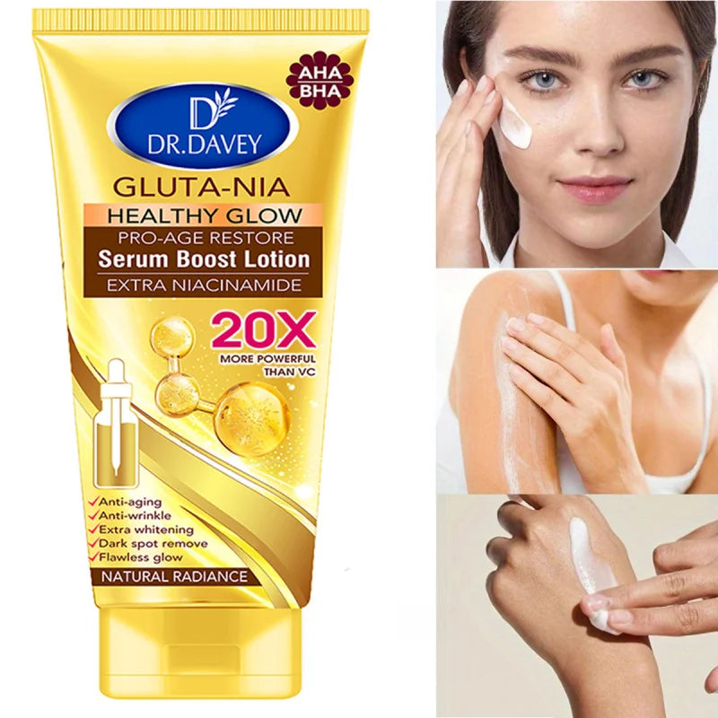 300ml DR.DAVEY GLUTA NIA BODY LOTION Body Lotion Moisturizing Cream Large Capacity Moisturizing Fragrance Refreshing Peaceful Pleasures Health and Wellness
